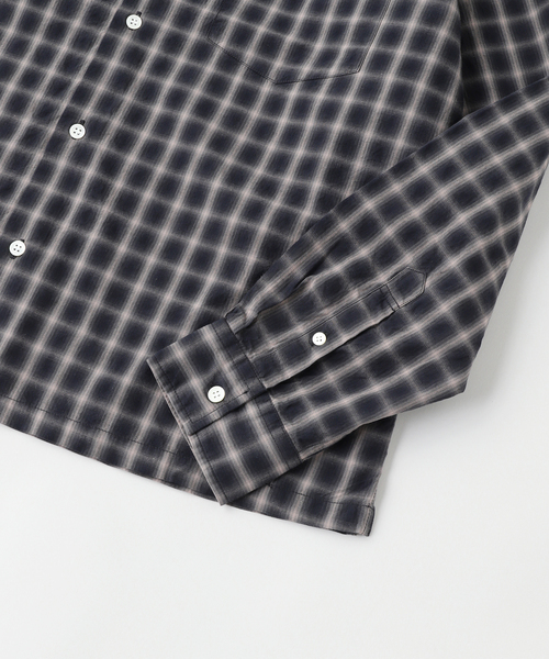 JOURNAL STANDARD（ジャーナルスタンダード）の「オンブレ チェック ボックス 長袖 シャツ（シャツ/ブラウス・メンズ・ネイビー/ブラウン/ブラック・MEDIUM/LARGE）」の5枚目の写真