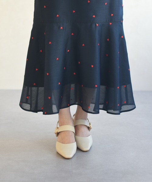 31 Sons de mode（トランテアン　ソン　ドゥ　モード）の「2026春夏新作 ハート柄セミマーメイドワンピース（ワンピース・レディース・ブラック/ネイビー/サックスブルー・S/M）」の19枚目の写真