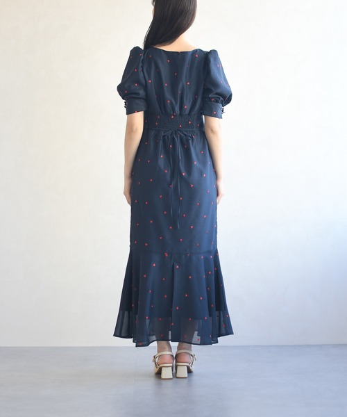 31 Sons de mode（トランテアン　ソン　ドゥ　モード）の「2026春夏新作 ハート柄セミマーメイドワンピース（ワンピース・レディース・ブラック/ネイビー/サックスブルー・S/M）」の21枚目の写真