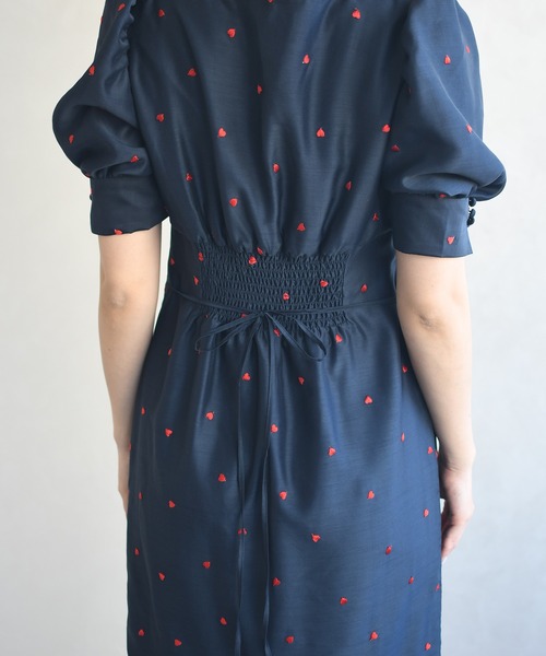 31 Sons de mode（トランテアン　ソン　ドゥ　モード）の「2026春夏新作 ハート柄セミマーメイドワンピース（ワンピース・レディース・ブラック/ネイビー/サックスブルー・S/M）」の22枚目の写真