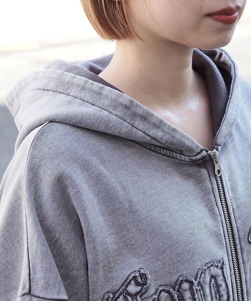 tiptop（ティップトップ）の「アソートロゴダブルZIPパーカー（パーカー・レディース・ネイビー/チャコールグレー/グレー/ブラック系その他/グレー系その他・FREE）」の11枚目の写真