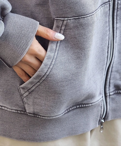 tiptop（ティップトップ）の「アソートロゴダブルZIPパーカー（パーカー・レディース・ネイビー/チャコールグレー/グレー/ブラック系その他/グレー系その他・FREE）」の13枚目の写真