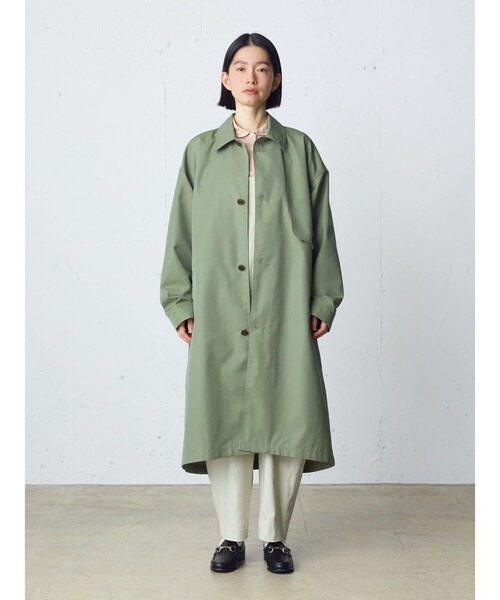 MidiUmi（ミディウミ）の「MidiUmi ステンカラーコート（その他アウター・レディース・カーキ/ネイビー・FREE）」の2枚目の写真
