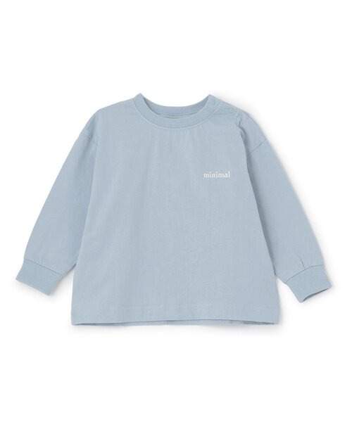 minimal（ミニマル）の「【DailyME】C100/防汚/長袖Tシャツ（Tシャツ/カットソー・キッズ・サックスブルー/ブラック/オフホワイト/ピンク/イエロー・100cm/110cm/120cm/90cm/130cm/140cm）」の3枚目の写真