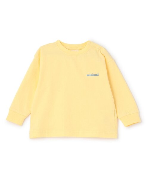 minimal（ミニマル）の「【DailyME】C100/防汚/長袖Tシャツ（Tシャツ/カットソー・キッズ・サックスブルー/ブラック/オフホワイト/ピンク/イエロー・100cm/110cm/120cm/90cm/130cm/140cm）」の4枚目の写真