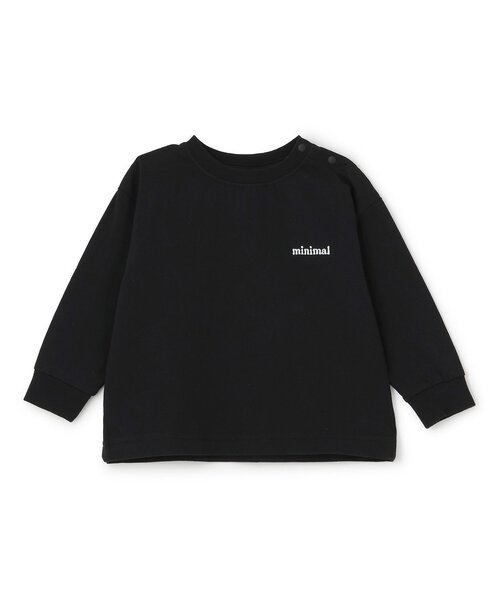 minimal（ミニマル）の「【DailyME】C100/防汚/長袖Tシャツ（Tシャツ/カットソー・キッズ・サックスブルー/ブラック/オフホワイト/ピンク/イエロー・100cm/110cm/120cm/90cm/130cm/140cm）」の2枚目の写真