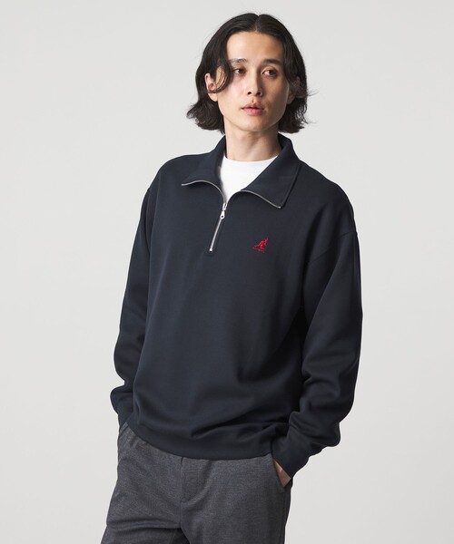 A DAY IN THE LIFE UNITED ARROWS（アデイインザライフユナイテッドアローズ）の「【別注】 ＜KANGOL＞ダンボール ハーフジップ スウェット＜A DAY IN THE LIFE＞（スウェット・メンズ・ネイビー/ホワイト・M/L）」の3枚目の写真