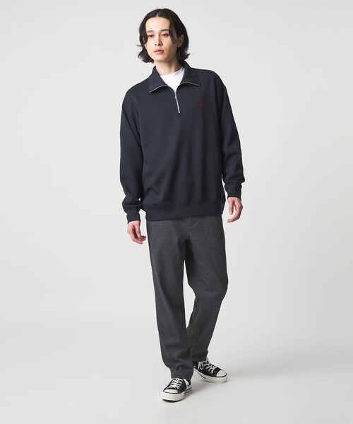 A DAY IN THE LIFE UNITED ARROWS（アデイインザライフユナイテッドアローズ）の「【別注】 ＜KANGOL＞ダンボール ハーフジップ スウェット＜A DAY IN THE LIFE＞（スウェット・メンズ・ネイビー/ホワイト・M/L）」の5枚目の写真