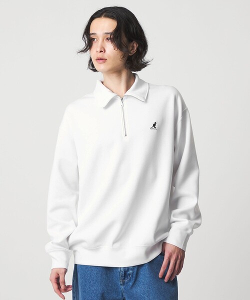 A DAY IN THE LIFE UNITED ARROWS（アデイインザライフユナイテッドアローズ）の「【別注】 ＜KANGOL＞ダンボール ハーフジップ スウェット＜A DAY IN THE LIFE＞（スウェット・メンズ・ネイビー/ホワイト・M/L）」の6枚目の写真