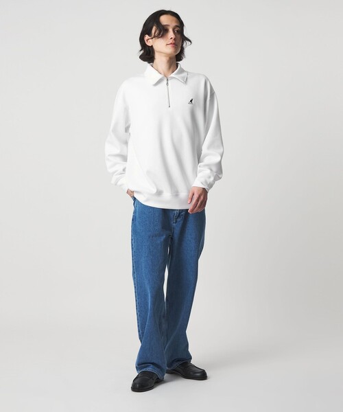 A DAY IN THE LIFE UNITED ARROWS（アデイインザライフユナイテッドアローズ）の「【別注】 ＜KANGOL＞ダンボール ハーフジップ スウェット＜A DAY IN THE LIFE＞（スウェット・メンズ・ネイビー/ホワイト・M/L）」の7枚目の写真