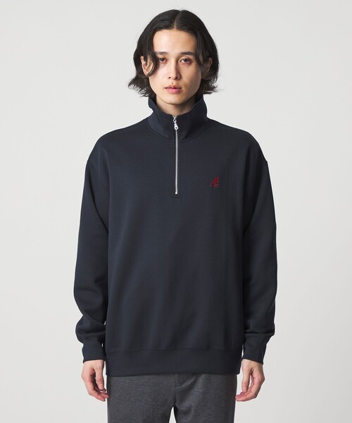 A DAY IN THE LIFE UNITED ARROWS（アデイインザライフユナイテッドアローズ）の「【別注】 ＜KANGOL＞ダンボール ハーフジップ スウェット＜A DAY IN THE LIFE＞（スウェット・メンズ・ネイビー/ホワイト・M/L）」の9枚目の写真