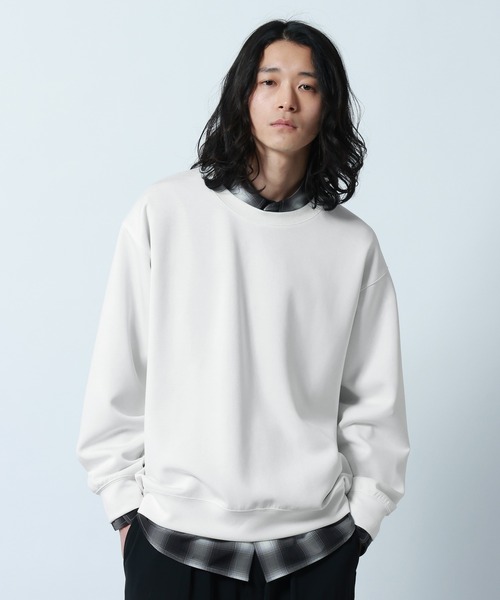 RAGEBLUE(レイジブルー)の「【LUXURY+EASY】DRAPE CREW NECK SWEAT / ラグイージードレープクルーネックスウェット(スウェット・メンズ・グリーン/ホワイト/ライトブルー/ブラック・LARGE/SMALL/MEDIUM)」の2枚目の写真