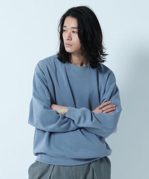 RAGEBLUE(レイジブルー)の「【LUXURY+EASY】DRAPE CREW NECK SWEAT / ラグイージードレープクルーネックスウェット(スウェット・メンズ・グリーン/ホワイト/ライトブルー/ブラック・LARGE/SMALL/MEDIUM)」の7枚目の写真
