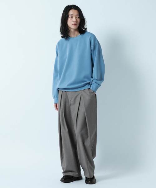 RAGEBLUE(レイジブルー)の「【LUXURY+EASY】DRAPE CREW NECK SWEAT / ラグイージードレープクルーネックスウェット(スウェット・メンズ・グリーン/ホワイト/ライトブルー/ブラック・LARGE/SMALL/MEDIUM)」の19枚目の写真