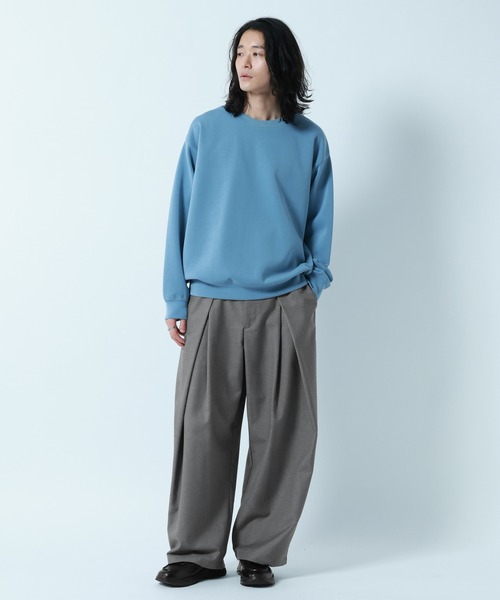 RAGEBLUE(レイジブルー)の「【LUXURY+EASY】DRAPE CREW NECK SWEAT / ラグイージードレープクルーネックスウェット(スウェット・メンズ・グリーン/ホワイト/ライトブルー/ブラック・LARGE/SMALL/MEDIUM)」の21枚目の写真