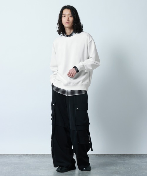 RAGEBLUE(レイジブルー)の「【LUXURY+EASY】DRAPE CREW NECK SWEAT / ラグイージードレープクルーネックスウェット(スウェット・メンズ・グリーン/ホワイト/ライトブルー/ブラック・LARGE/SMALL/MEDIUM)」の7枚目の写真