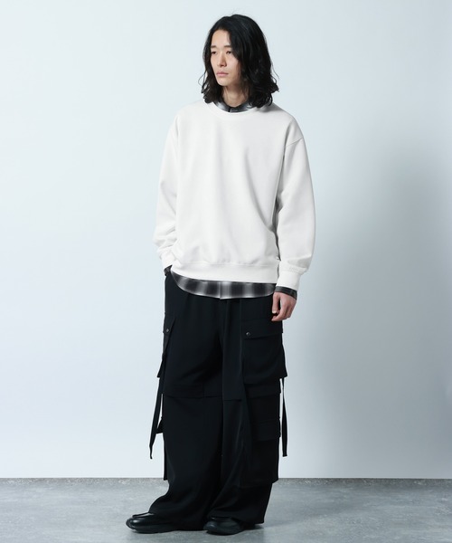 RAGEBLUE(レイジブルー)の「【LUXURY+EASY】DRAPE CREW NECK SWEAT / ラグイージードレープクルーネックスウェット(スウェット・メンズ・グリーン/ホワイト/ライトブルー/ブラック・LARGE/SMALL/MEDIUM)」の6枚目の写真