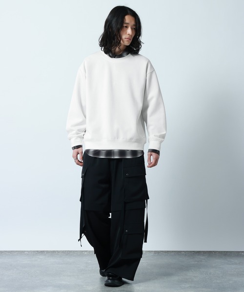 RAGEBLUE(レイジブルー)の「【LUXURY+EASY】DRAPE CREW NECK SWEAT / ラグイージードレープクルーネックスウェット(スウェット・メンズ・グリーン/ホワイト/ライトブルー/ブラック・LARGE/SMALL/MEDIUM)」の5枚目の写真