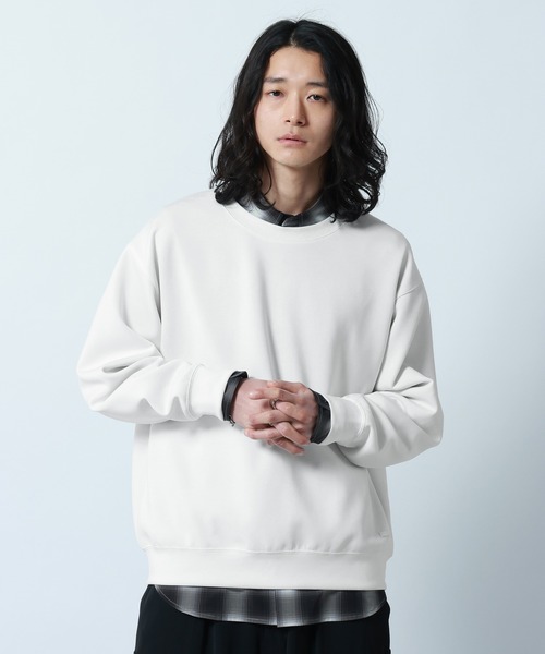 RAGEBLUE(レイジブルー)の「【LUXURY+EASY】DRAPE CREW NECK SWEAT / ラグイージードレープクルーネックスウェット(スウェット・メンズ・グリーン/ホワイト/ライトブルー/ブラック・LARGE/SMALL/MEDIUM)」の8枚目の写真