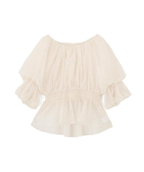 PROPORTION BODY DRESSING（プロポーションボディドレッシング）の「２ＷＡＹオフショルフィッシュテールブラウス / 1216110409（シャツ/ブラウス・レディース・ピンク/ベージュ/オフホワイト/ブルー・SMALL/MEDIUM）」の5枚目の写真