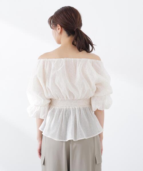 PROPORTION BODY DRESSING（プロポーションボディドレッシング）の「２ＷＡＹオフショルフィッシュテールブラウス / 1216110409（シャツ/ブラウス・レディース・ピンク/ベージュ/オフホワイト/ブルー・SMALL/MEDIUM）」の15枚目の写真