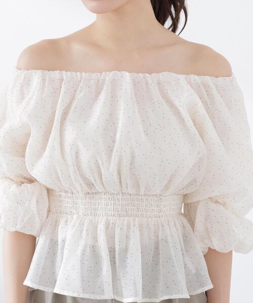 PROPORTION BODY DRESSING（プロポーションボディドレッシング）の「２ＷＡＹオフショルフィッシュテールブラウス / 1216110409（シャツ/ブラウス・レディース・ピンク/ベージュ/オフホワイト/ブルー・SMALL/MEDIUM）」の17枚目の写真