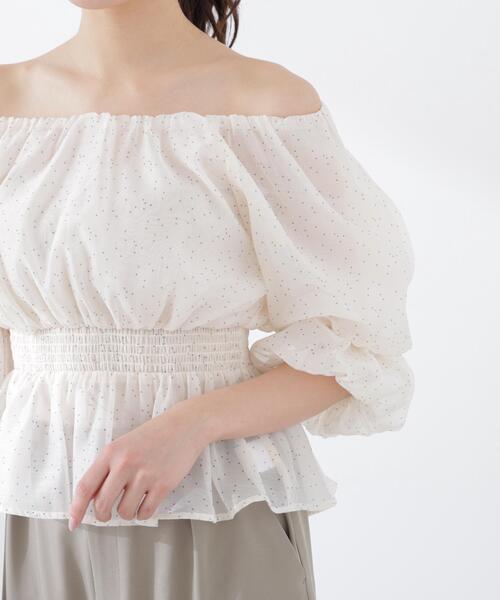 PROPORTION BODY DRESSING（プロポーションボディドレッシング）の「２ＷＡＹオフショルフィッシュテールブラウス / 1216110409（シャツ/ブラウス・レディース・ピンク/ベージュ/オフホワイト/ブルー・SMALL/MEDIUM）」の18枚目の写真