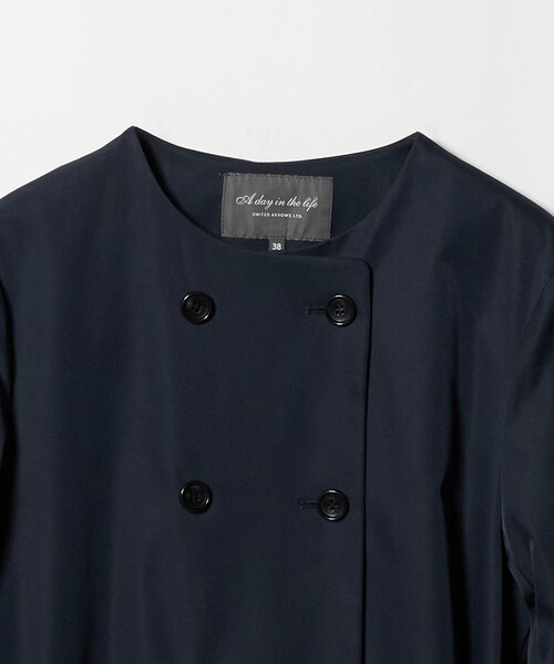A DAY IN THE LIFE UNITED ARROWS(アデイインザライフユナイテッドアローズ)の「ノーカラー トレンチコート <A DAY IN THE LIFE>(トレンチコート・レディース・ベージュ/ネイビー/ライム・36/38)」の21枚目の写真