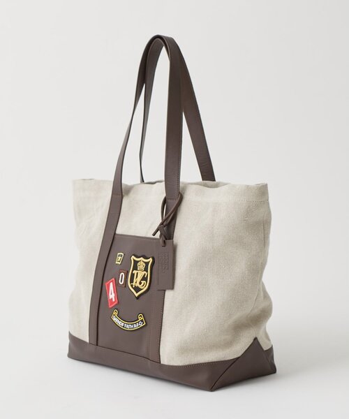 marco masi(マルコマージ)の「【MARCO MASI】リネンワッペントート(トートバッグ・レディース・ブラウン・FREE)」の6枚目の写真