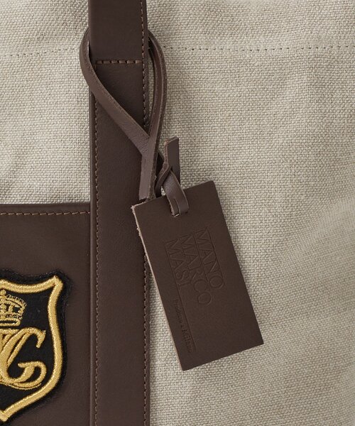 marco masi(マルコマージ)の「【MARCO MASI】リネンワッペントート(トートバッグ・レディース・ブラウン・FREE)」の14枚目の写真