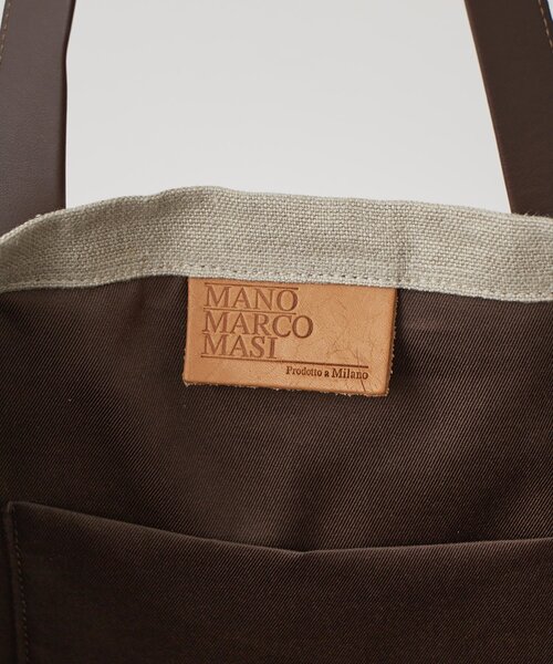 marco masi(マルコマージ)の「【MARCO MASI】リネンワッペントート(トートバッグ・レディース・ブラウン・FREE)」の12枚目の写真