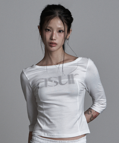 as you are(アズユーアー)の「ソイングボートネックスリーブホワイト(Tシャツ/カットソー・レディース・その他・OS)」の2枚目の写真