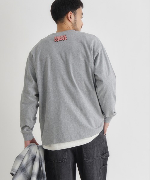 Right-on(ライトオン)の「Refurbish(リファービッシュ)発砲プリントロングスリーブT(Tシャツ/カットソー・メンズ・ブラック/ホワイト/グレー・S/M/L/XL)」の6枚目の写真