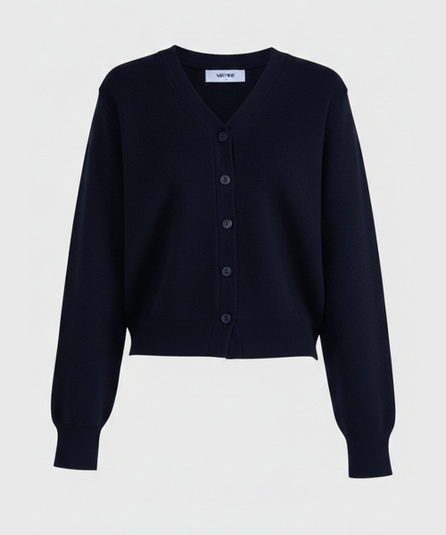 MICANE(ミケーネ)の「ルメVネックベーシックカーディガン(カーディガン/ボレロ・レディース・ライトグレー/ブラック/ネイビー/クリーム・SMALL/MEDIUM/LARGE/X-LARGE)」の9枚目の写真