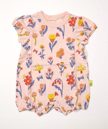 MAKE YOUR DAY（メイクユアデイ）の「レトロフラワー総柄半袖ロンパス（ロンパース）」