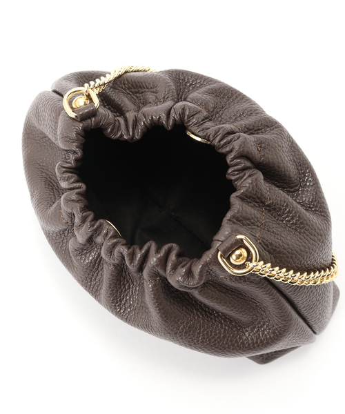 LE TALON（ルタロン）の「MILLELA FIRENZE /ミレッラ  GATHER MINI BAG（ショルダーバッグ・レディース・ブラック/ブラウン・FREE）」の6枚目の写真
