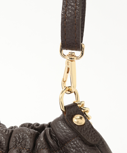 LE TALON（ルタロン）の「MILLELA FIRENZE /ミレッラ  GATHER MINI BAG（ショルダーバッグ・レディース・ブラック/ブラウン・FREE）」の11枚目の写真