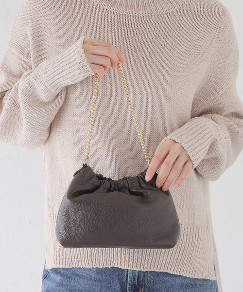 LE TALON（ルタロン）の「MILLELA FIRENZE /ミレッラ  GATHER MINI BAG（ショルダーバッグ・レディース・ブラック/ブラウン・FREE）」の16枚目の写真