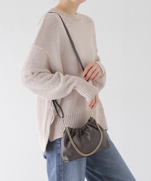 LE TALON（ルタロン）の「MILLELA FIRENZE /ミレッラ  GATHER MINI BAG（ショルダーバッグ・レディース・ブラック/ブラウン・FREE）」の13枚目の写真