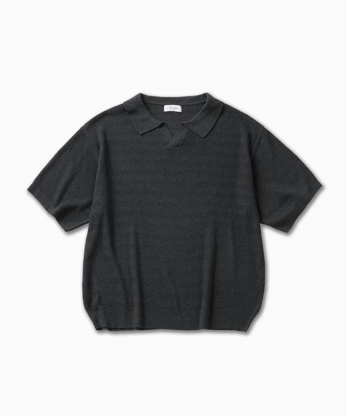 VELNUS(ベルナス)の「【VELNUS】Melange-Like Compact Skipper Short-Sleeve Knit Polo Shirt/メランジライクコンパクトスキッパー半袖ニットポロシャツ(ポロシャツ・メンズ・チャコールグレー/ブルー・S/L/M)」の11枚目の写真