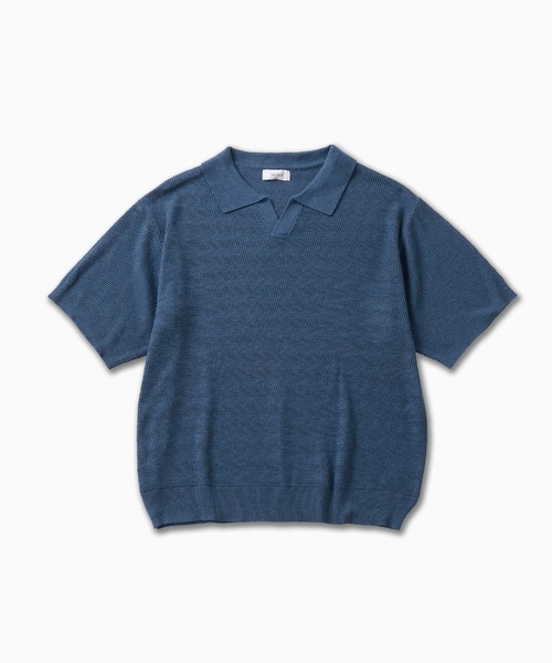 VELNUS(ベルナス)の「【VELNUS】Melange-Like Compact Skipper Short-Sleeve Knit Polo Shirt/メランジライクコンパクトスキッパー半袖ニットポロシャツ(ポロシャツ・メンズ・チャコールグレー/ブルー・S/L/M)」の14枚目の写真