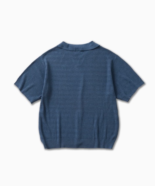 VELNUS(ベルナス)の「【VELNUS】Melange-Like Compact Skipper Short-Sleeve Knit Polo Shirt/メランジライクコンパクトスキッパー半袖ニットポロシャツ(ポロシャツ・メンズ・チャコールグレー/ブルー・S/L/M)」の15枚目の写真