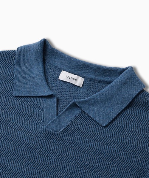 VELNUS(ベルナス)の「【VELNUS】Melange-Like Compact Skipper Short-Sleeve Knit Polo Shirt/メランジライクコンパクトスキッパー半袖ニットポロシャツ(ポロシャツ・メンズ・チャコールグレー/ブルー・S/L/M)」の19枚目の写真
