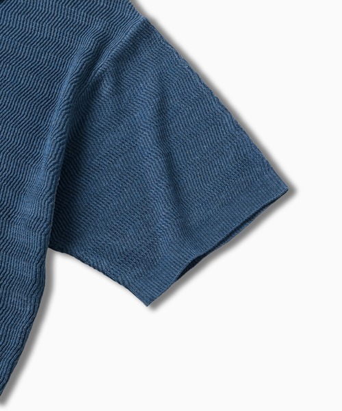 VELNUS(ベルナス)の「【VELNUS】Melange-Like Compact Skipper Short-Sleeve Knit Polo Shirt/メランジライクコンパクトスキッパー半袖ニットポロシャツ(ポロシャツ・メンズ・チャコールグレー/ブルー・S/L/M)」の20枚目の写真