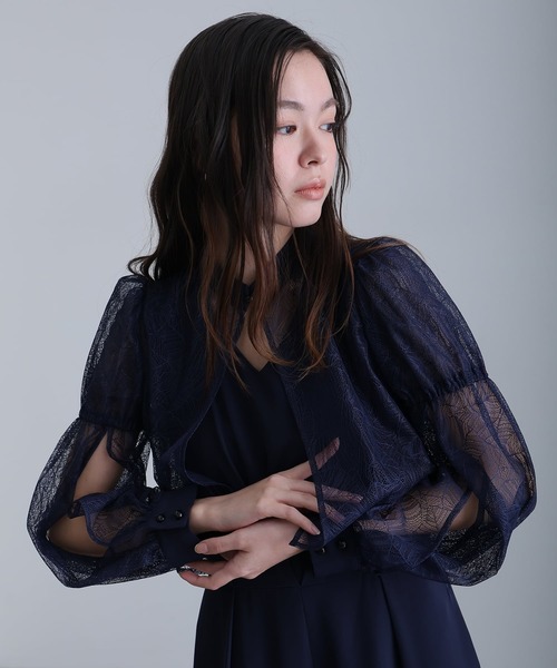 atlo(アトロ)の「シアーレース スリーブ スタンドカラー パンツドレス ロング丈 ワイド オールインワン フォーマル お呼ばれ 結婚式 二次会 同窓会 成人式 オケージョン(パンツドレス・レディース・ブラック/ネイビー/モカ・M/L/XL/XXL)」の16枚目の写真
