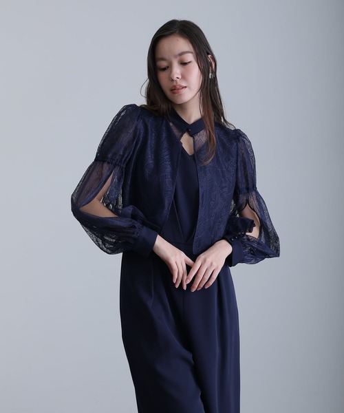 atlo(アトロ)の「シアーレース スリーブ スタンドカラー パンツドレス ロング丈 ワイド オールインワン フォーマル お呼ばれ 結婚式 二次会 同窓会 成人式 オケージョン(パンツドレス・レディース・ブラック/ネイビー/モカ・M/L/XL/XXL)」の17枚目の写真