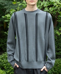 WITH OR WITHOUT（ウィズオアウィズアウト）の「シルク混ニットプルオーバー／無地・ストライプ × ウールカシミヤブレンド（ニット/セーター）」