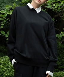 WITH OR WITHOUT（ウィズオアウィズアウト）の「シルク混ニットプルオーバー／無地・ストライプ × ウールカシミヤブレンド（ニット/セーター）」