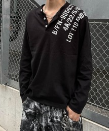 【Never mind the XU】waffle henley long sleeve / 【ネバーマインド ザ エックスユー】ワッフルヘンリー長袖Tシャツ