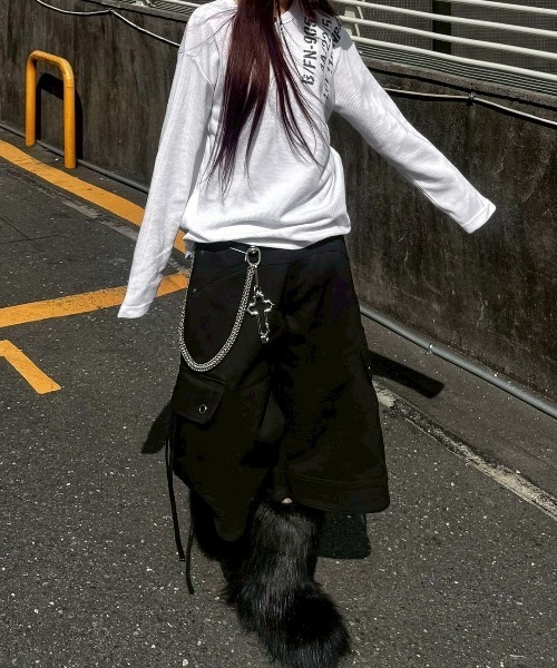 Never mind the XU（ネバーマインドザエックスユー）の「【Never mind the XU】waffle henley long sleeve / 【ネバーマインド ザ エックスユー】ワッフルヘンリー長袖Tシャツ（Tシャツ/カットソー・メンズ・ブラウン・ONE SIZE）」の3枚目の写真